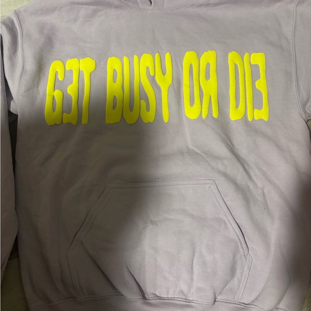 Purple Hoodie with Yellow Graphic